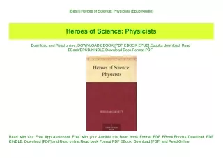 [Best!] Heroes of Science Physicists (Epub Kindle)