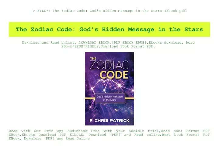 file the zodiac code god s hidden message