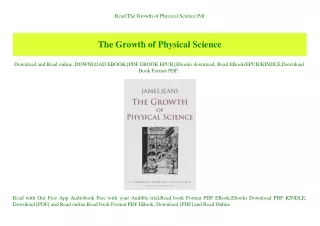 read the growth of physical science pdf