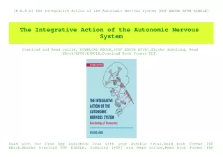 [R.E.A.D] The Integrative Action of the Autonomic Nervous System [PDF EBOOK EPUB KINDLE]