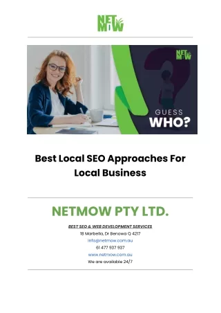 Best Local SEO Approaches For Local Business