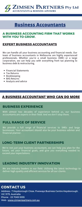 Accountancy Services for Small Business Accountants