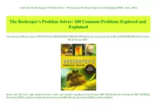 textbook the beekeeper s problem solver