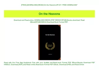 [FREE] [DOWNLOAD] [READ] On the Heavens #P.D.F. FREE DOWNLOAD^