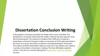 dissertation conclusion writing