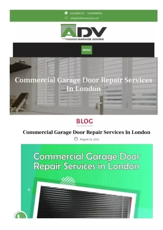 commercial garage door repair near me