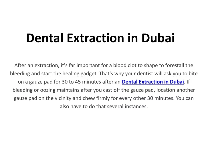 dental extraction in dubai