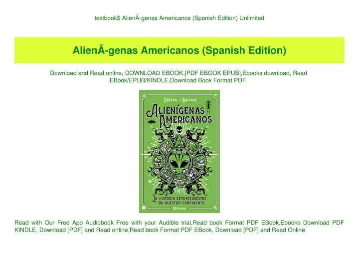 textbook alien genas americanos spanish edition
