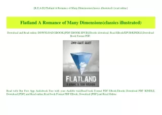 [R.E.A.D] Flatland A Romance of Many Dimensions(classics illustrated)  {read online}