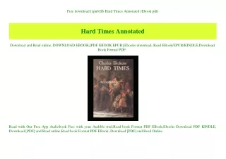 Free download [epub]$$ Hard Times Annotated (Ebook pdf)