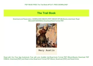 PDF READ FREE The Trail Book #P.D.F. FREE DOWNLOAD^