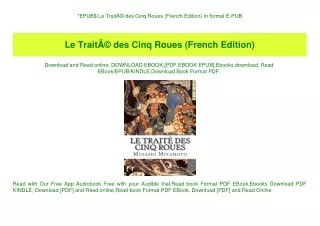 EPUB$ Le TraitÃƒÂ© des Cinq Roues (French Edition) in format E-PUB