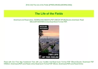 [R.E.A.D] The Life of the Fields [[FREE] [READ] [DOWNLOAD]]