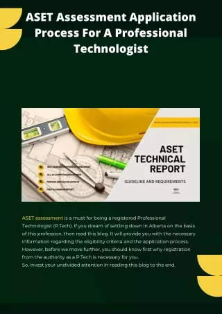 aset assessment application process