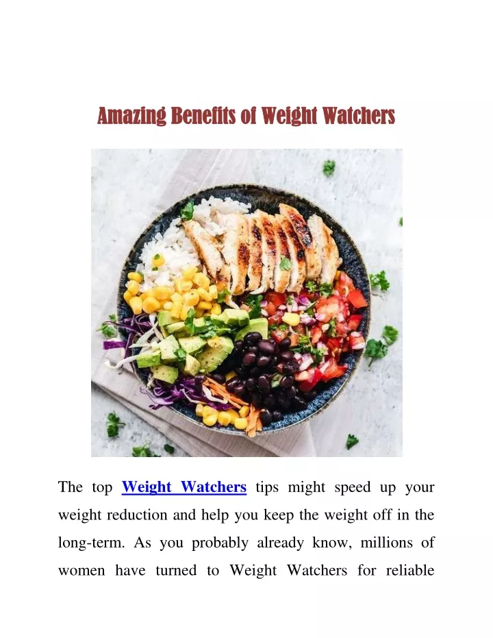 amazing benefits of weight watchers amazing