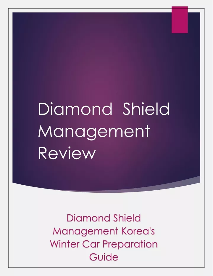 diamond shield management review
