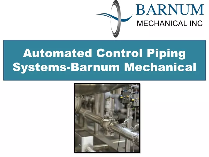 automated control piping systems barnum mechanical