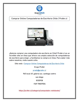 Comprar Online Computadoras de Escritorio Chile | Prafer.cl