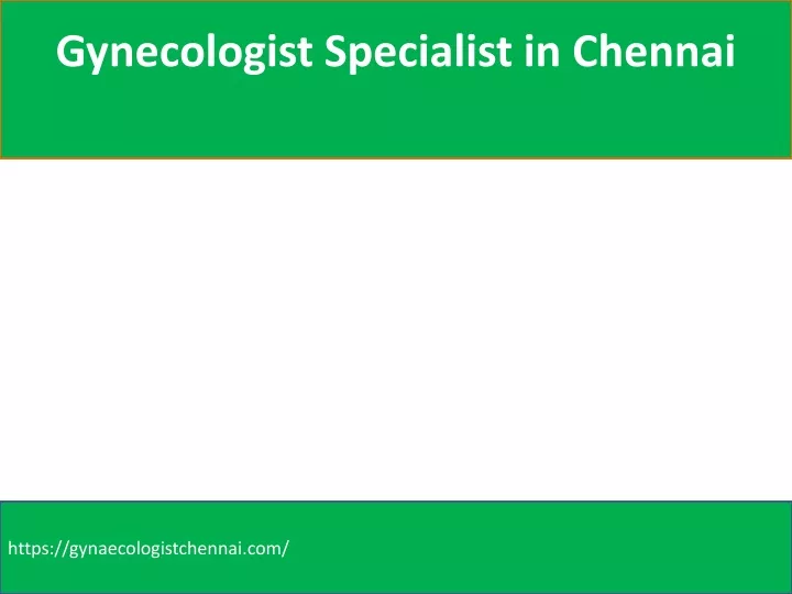 gynecologist specialist in chennai