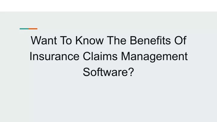 want to know the benefits of insurance claims