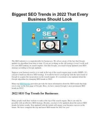 Biggest SEO Trends in 2022 That Every Business Should Look