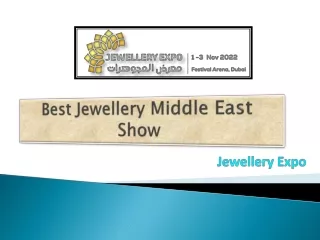 Best Jewellery Middle East Show