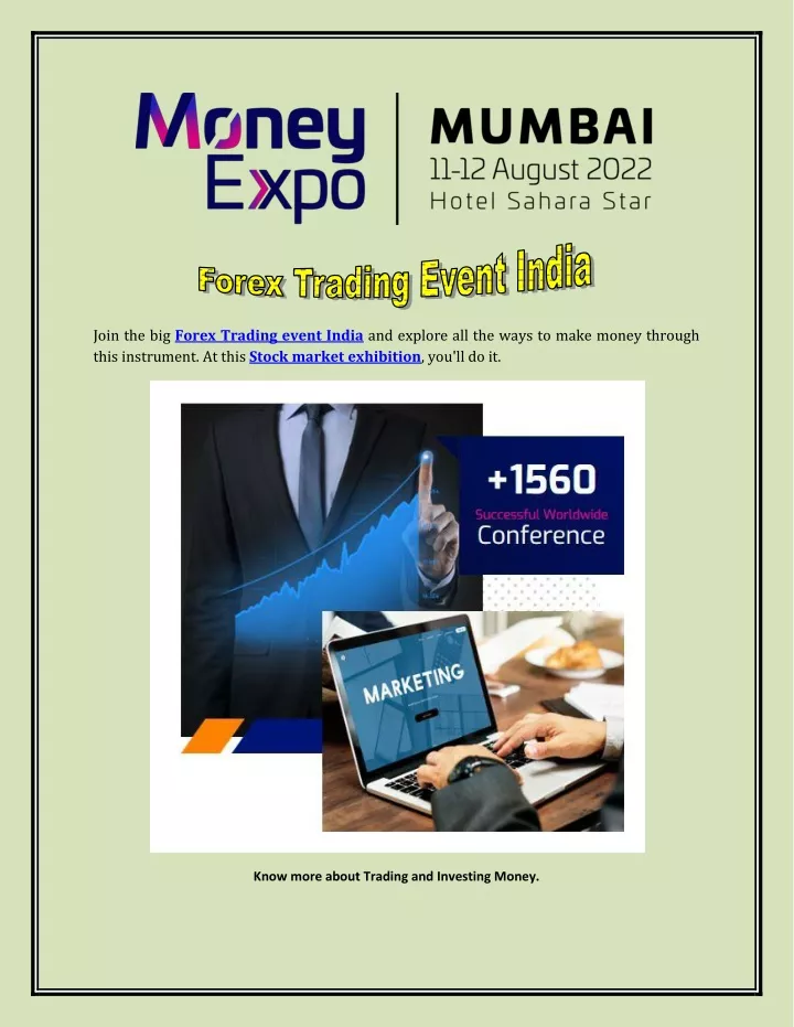 join the big forex trading event india