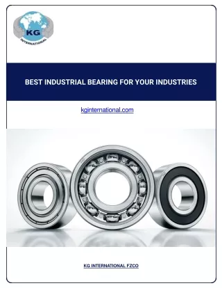 Best Industrial Bearing for your Industries