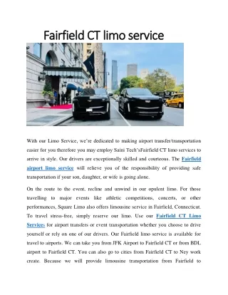 fairfield ct limo service fairfield ct limo