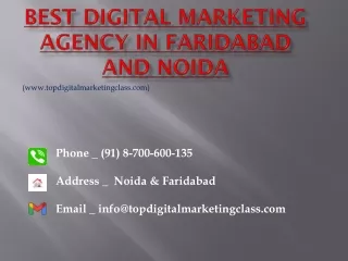 best digital marketing agency in faridabad and noida