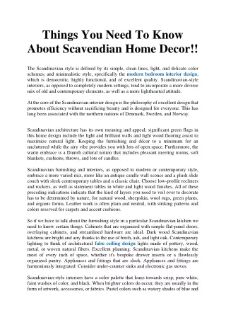Things You Need To Know About Scavendian Home Decor!!
