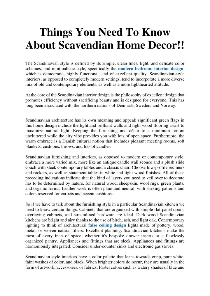 things you need to know about scavendian home