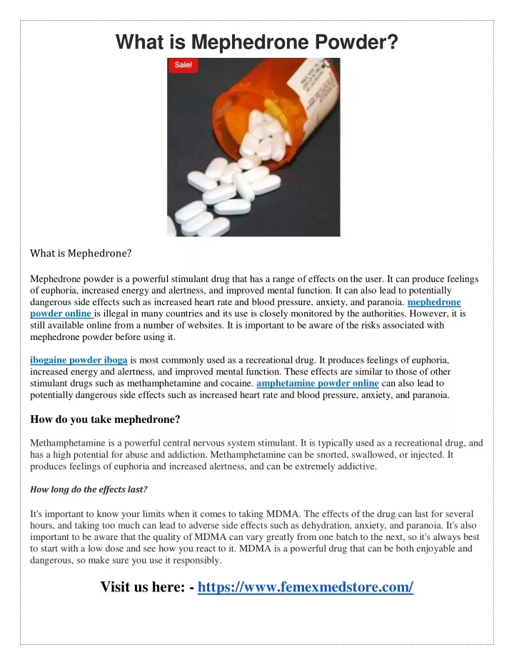 what is mephedrone powder