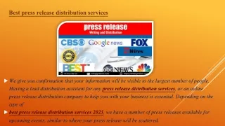 best press release distribution services