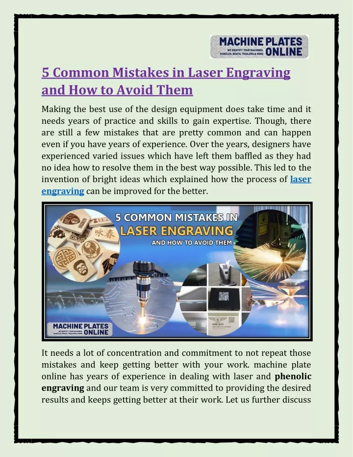 5 common mistakes in laser engraving