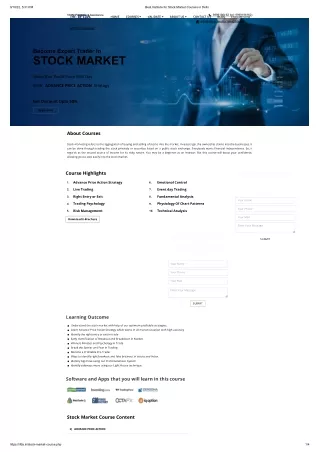 Best Institute for Stock Market Courses in Delhi