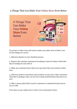 5 Things That Can Make Your Online Store Even Better