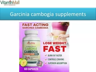 garcinia cambogia supplements