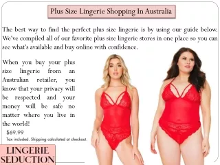 Plus Size Lingerie – Your Guide To Lingerie Online Shopping In Australia