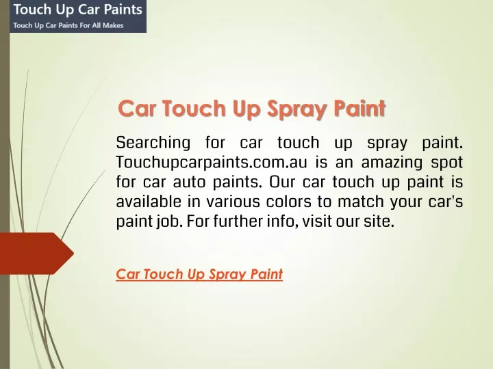 car touch up spray paint