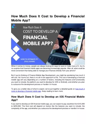 How Much Does It Cost to Develop a Financial Mobile App_