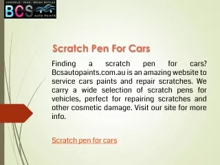 scratch pen for cars