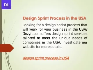 Design Sprint Process in the USA