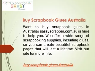 Buy Scrapbook Glues Australia  sassyscrapper.com.au