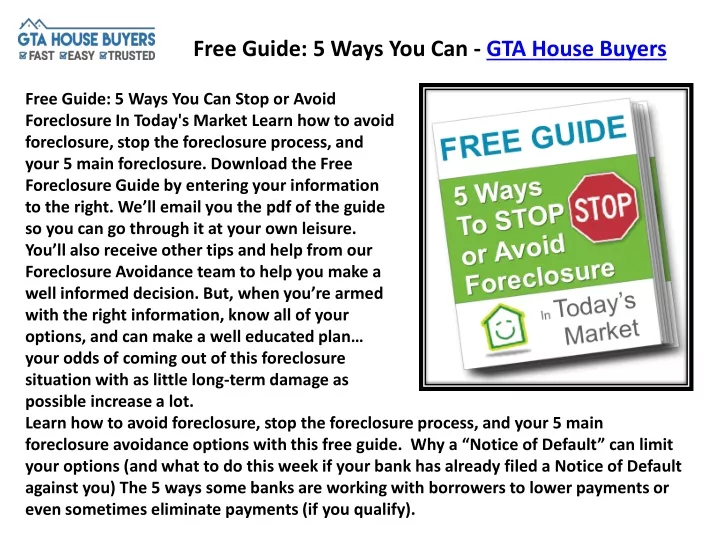 free guide 5 ways you can gta house buyers