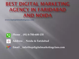 Online digital Marketing Institute Near Me faridabad And Ghaziabad.