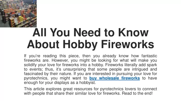 all you need to know about hobby fireworks