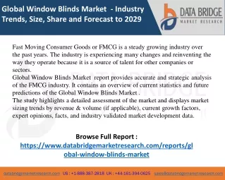 global window blinds market industry trends size