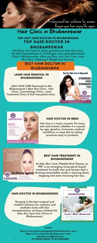 Top Lady Hair Doctor in Bhubaneswar - hair transplant clinic in hairclinicbbsr