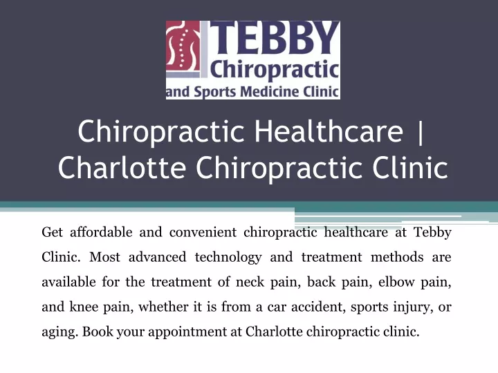 chiropractic healthcare charlotte chiropractic clinic